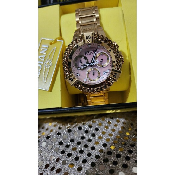 INVICTA RESERVE SWISS RONDA GOLD UNISEX Z60 WATCH, MOTHER OF PEARL DIAL main image 8